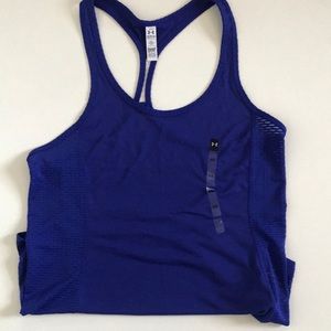 NWOT-Under armour- heat Gear-Blue Workout Top-XS